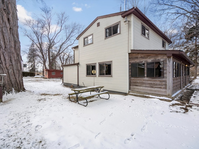 1397 N Channel Dr, Harsens Island, MI 48028 - view of snow covered back of property