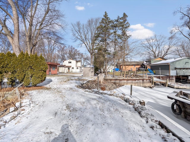 1397 N Channel Dr, Harsens Island, MI 48028 - view of snowy yard