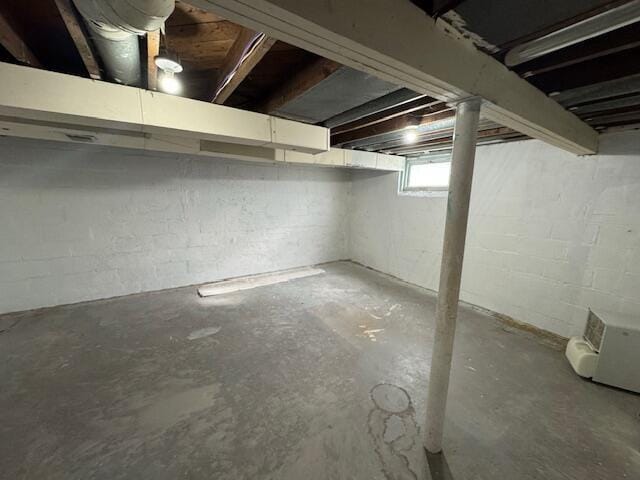 view of basement