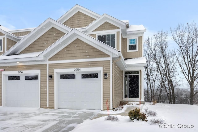 craftsman-style house with a garage