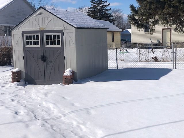 view of snow covered structure