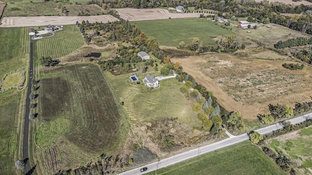 drone / aerial view featuring a rural view