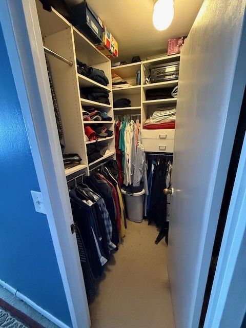 view of walk in closet