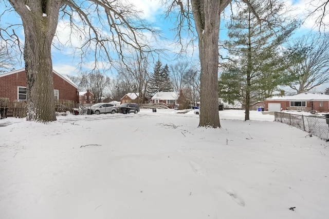 view of snowy yard