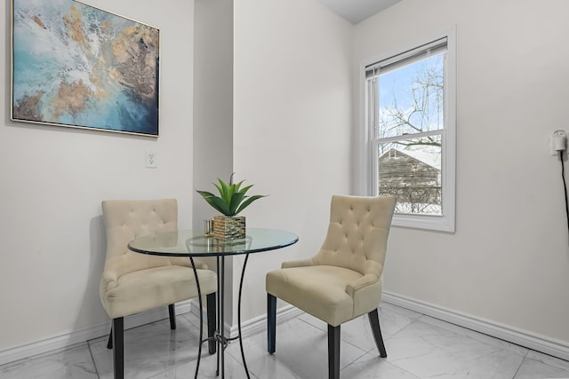 dining area with a wealth of natural light