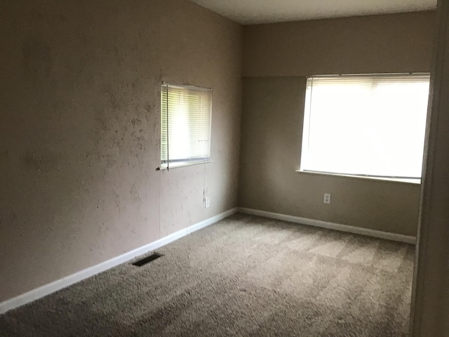 view of carpeted spare room