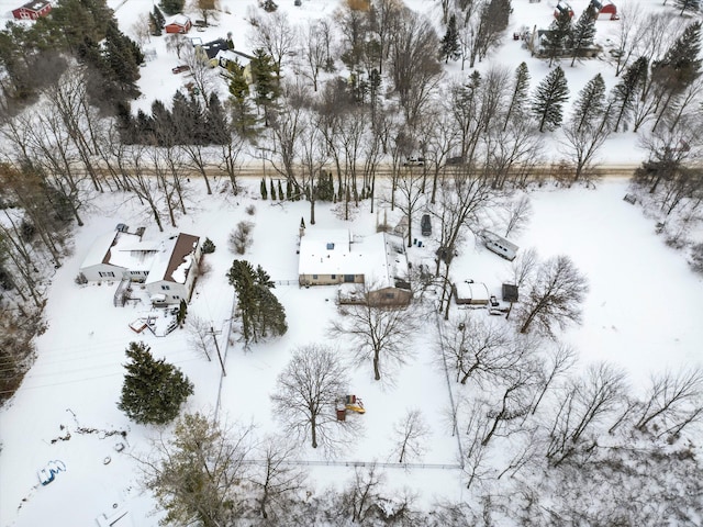 view of snowy aerial view