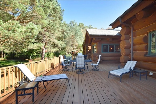 view of wooden terrace