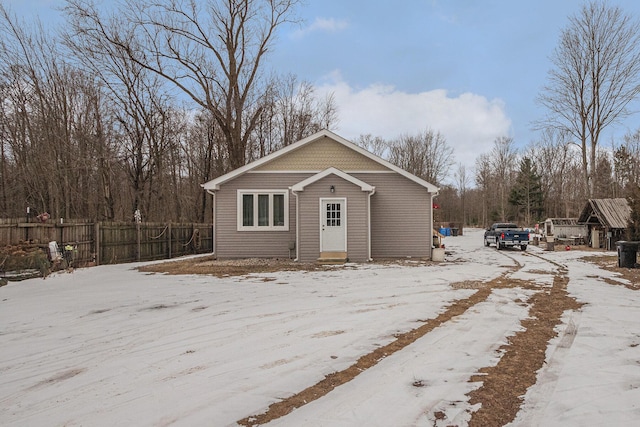 view of front of home