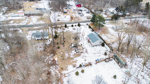 view of snowy aerial view