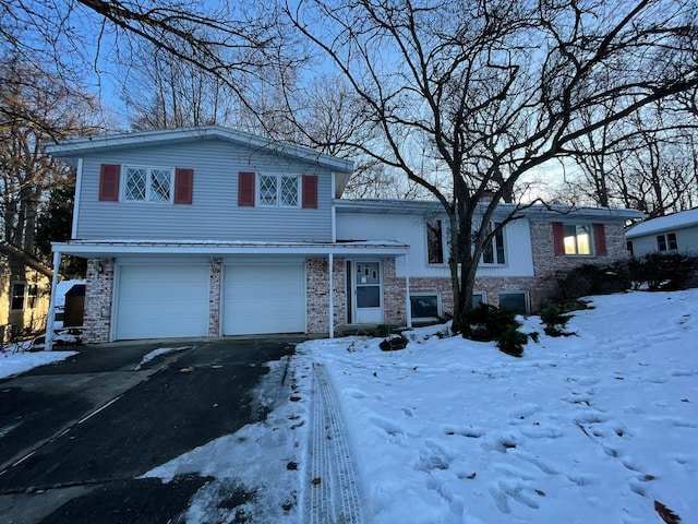 tri-level home with a garage