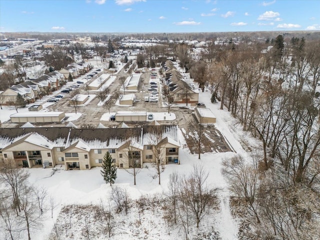 view of snowy aerial view