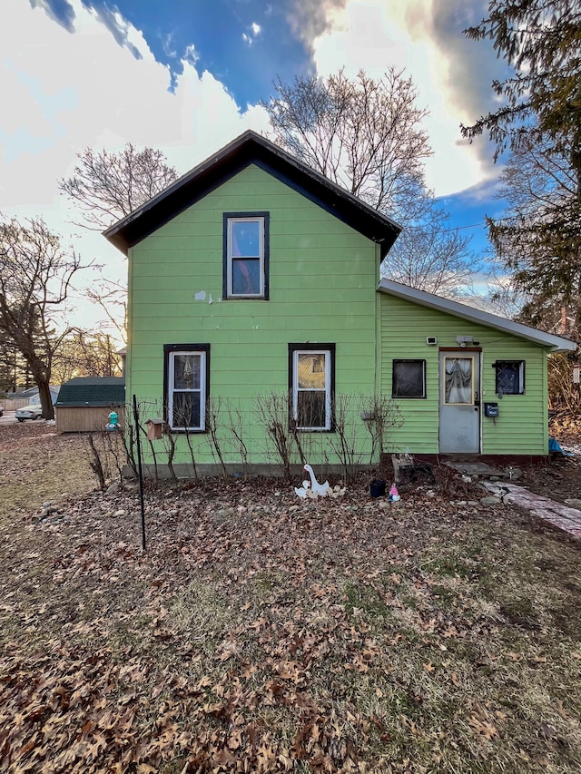 view of rear view of property