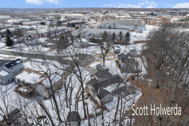 view of snowy aerial view