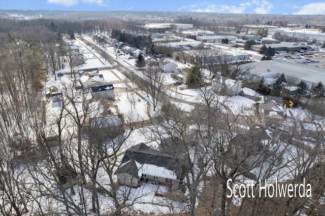 view of snowy aerial view