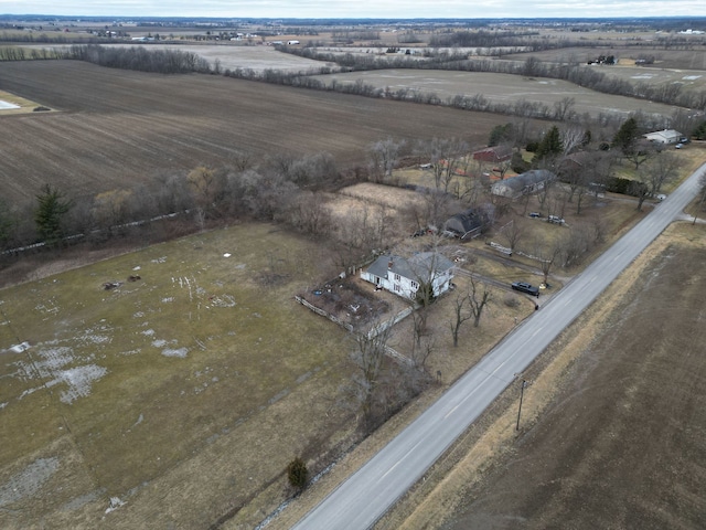 bird's eye view with a rural view