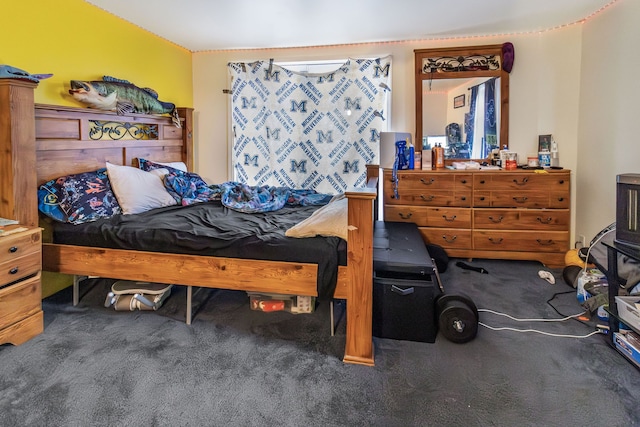 bedroom featuring carpet