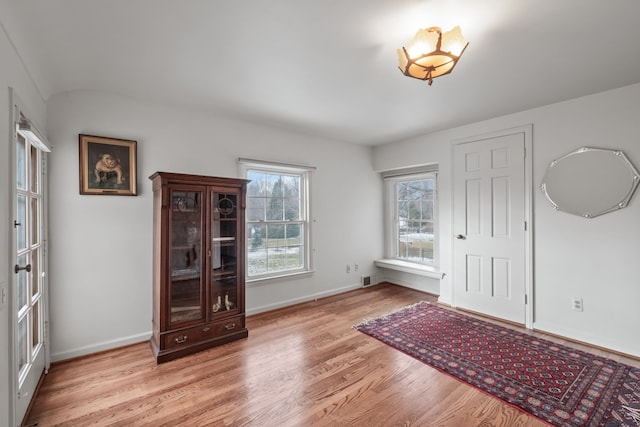 foyer featuring light hardwood / wood-style floors