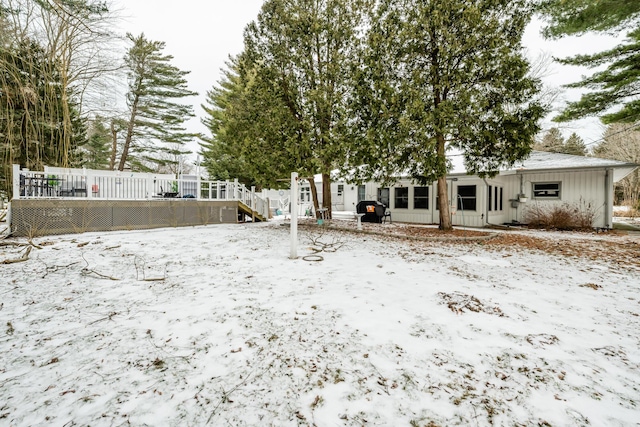 view of snowy yard