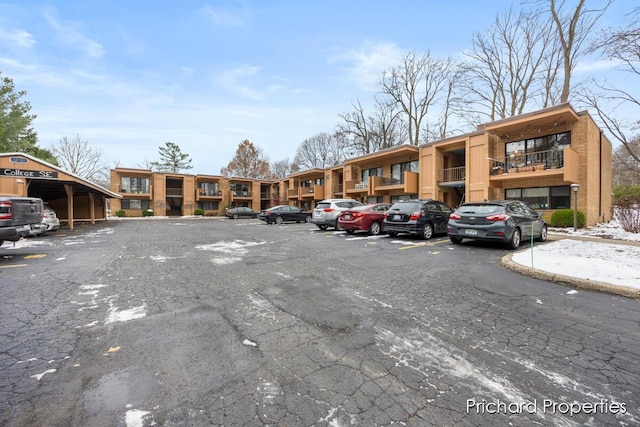 view of parking / parking lot