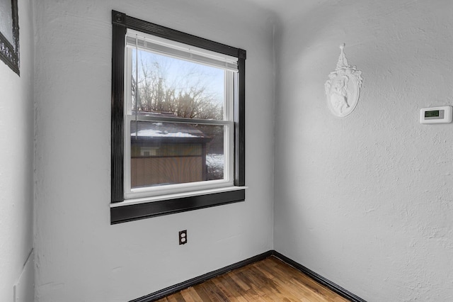 empty room with wood-type flooring