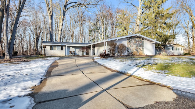 view of ranch-style home