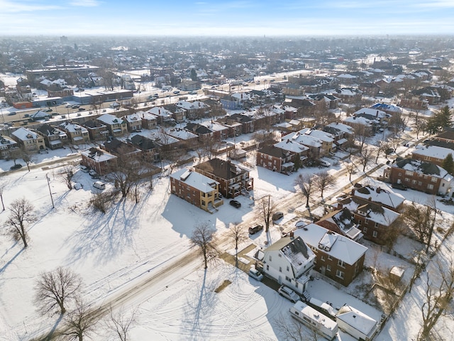 view of snowy aerial view