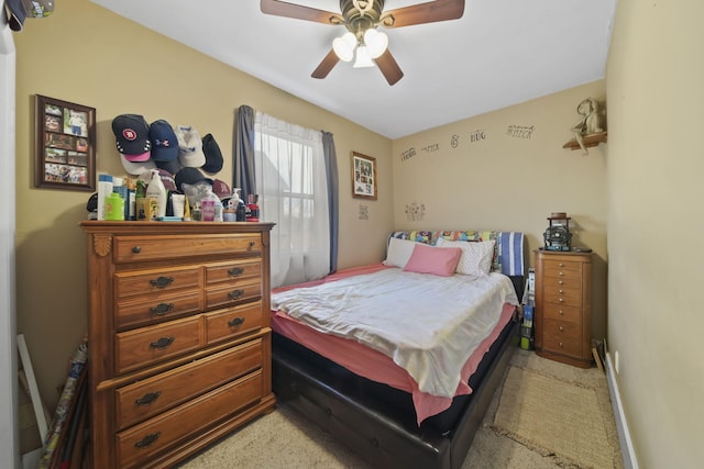 bedroom with ceiling fan