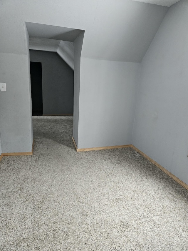 445 Colfax St, Cadillac, MI 49601 - bonus room featuring vaulted ceiling, carpet floors, and baseboards