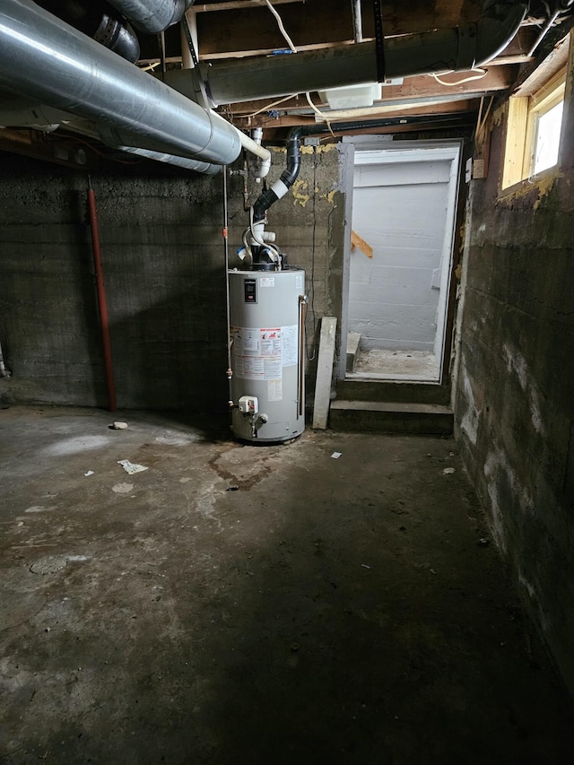 445 Colfax St, Cadillac, MI 49601 - below grade area with gas water heater