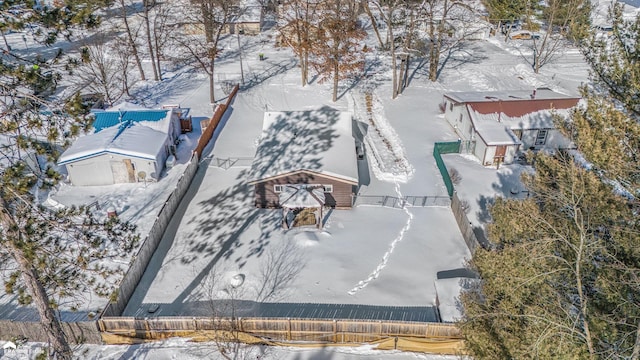 view of snowy aerial view