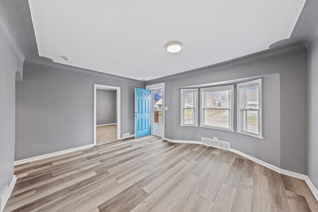 unfurnished bedroom featuring light hardwood / wood-style floors