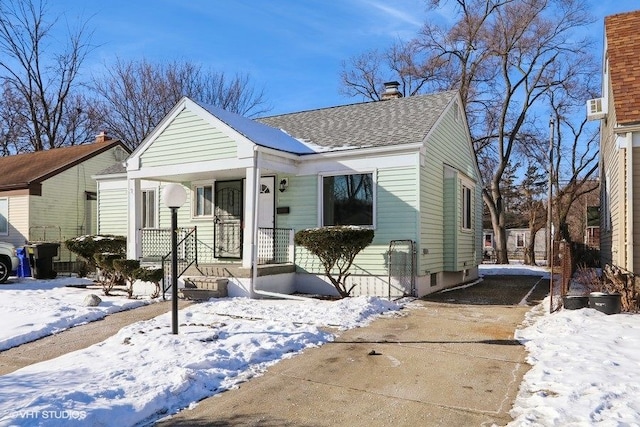 view of bungalow-style house