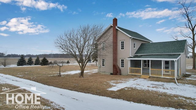 exterior space featuring covered porch