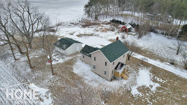 view of snowy aerial view