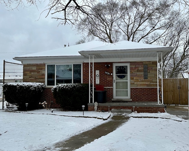 view of front of home