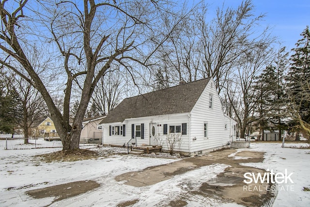 view of cape cod home