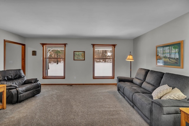 view of carpeted living room