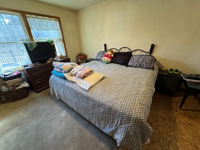 bedroom with carpet floors