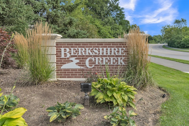 view of community sign