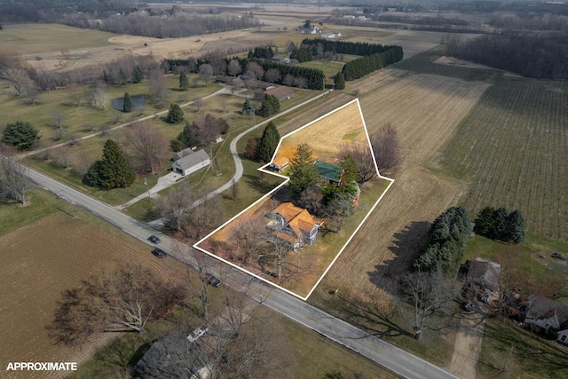 6735 S Scottdale Rd, Berrien Springs, MI 49103 - bird's eye view with a rural view