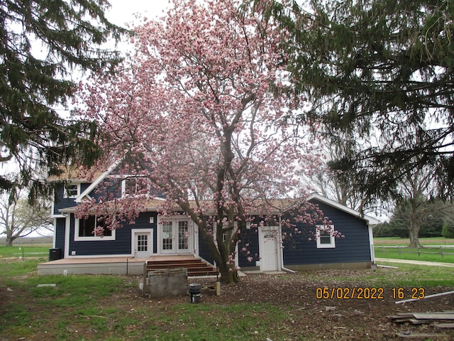 6735 S Scottdale Rd, Berrien Springs, MI 49103 - rear view of property with french doors