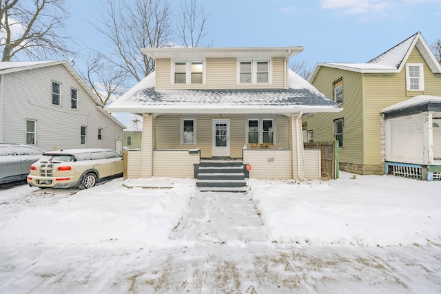 view of front of house featuring covered porch