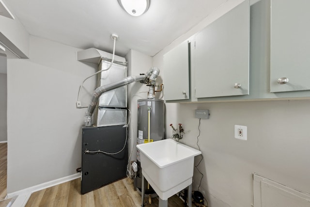 utilities with sink and heating unit