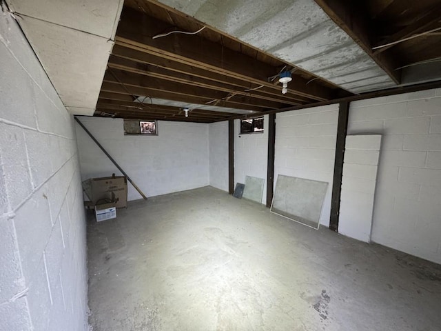 view of basement