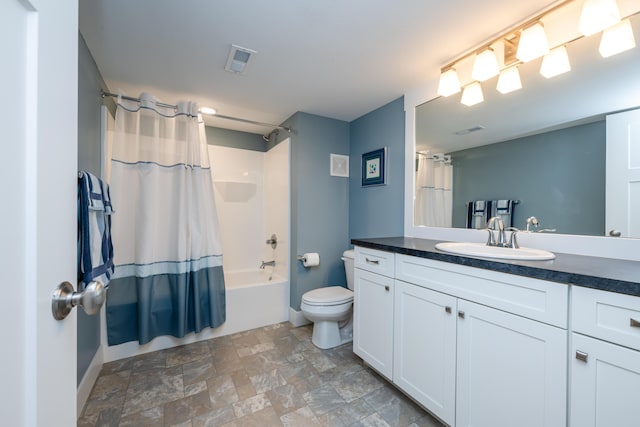 3774 Bungalow Path Unit 32, Saint Joseph, MI 49085 - full bathroom featuring vanity, shower / bath combination with curtain, and toilet