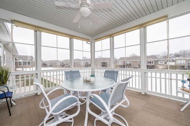3774 Bungalow Path Unit 32, Saint Joseph, MI 49085 - sunroom / solarium featuring a wealth of natural light and ceiling fan