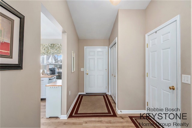 interior space with light wood-type flooring