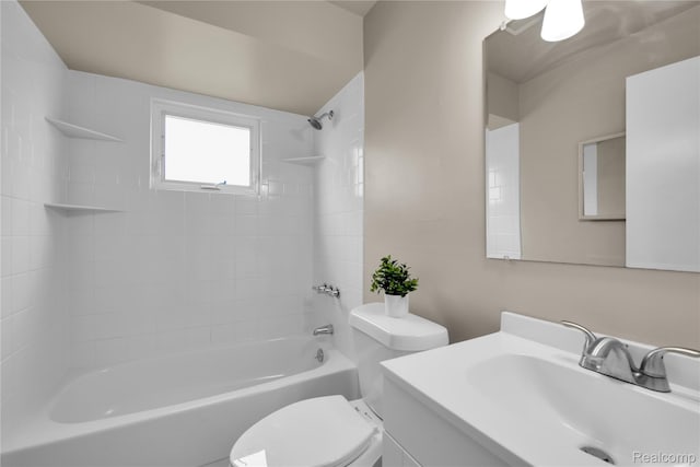 23225 Beverly St, Saint Clair Shores, MI 48082 - bathroom with toilet, vanity, and shower / washtub combination