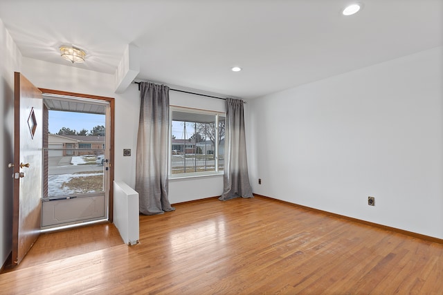 entrance foyer featuring light hardwood / wood-style flooring